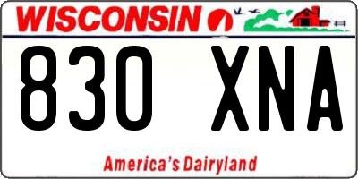 WI license plate 830XNA