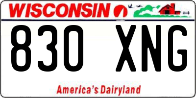 WI license plate 830XNG