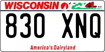 WI license plate 830XNQ