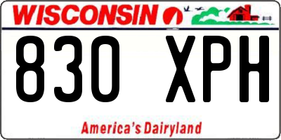 WI license plate 830XPH