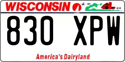 WI license plate 830XPW