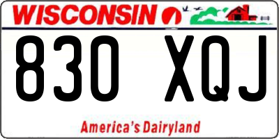WI license plate 830XQJ