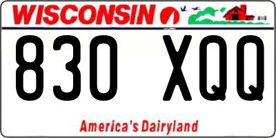 WI license plate 830XQQ