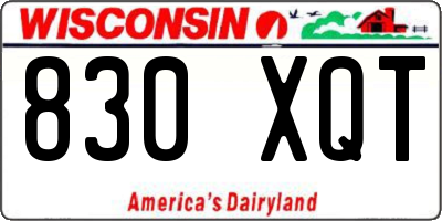 WI license plate 830XQT