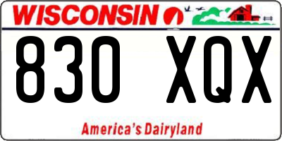 WI license plate 830XQX