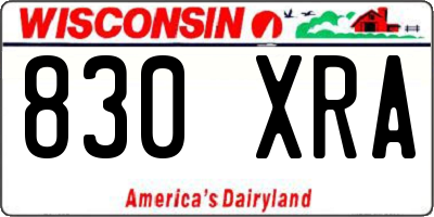 WI license plate 830XRA