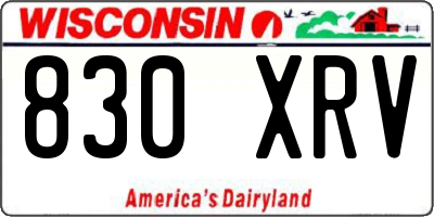 WI license plate 830XRV