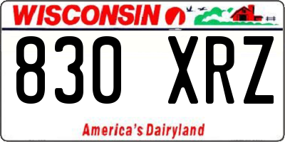 WI license plate 830XRZ