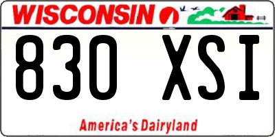 WI license plate 830XSI