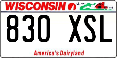 WI license plate 830XSL
