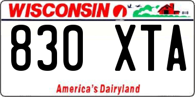 WI license plate 830XTA