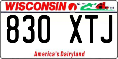 WI license plate 830XTJ