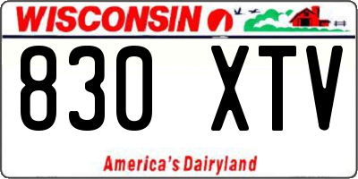WI license plate 830XTV