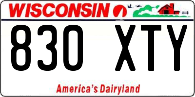 WI license plate 830XTY