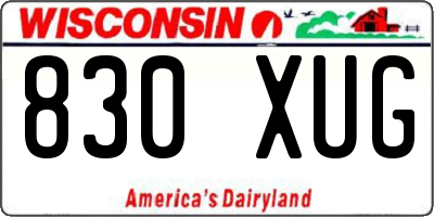 WI license plate 830XUG