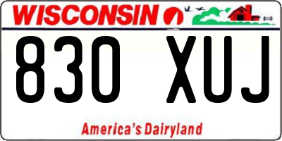 WI license plate 830XUJ