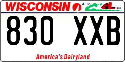 WI license plate 830XXB