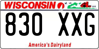 WI license plate 830XXG