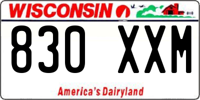 WI license plate 830XXM