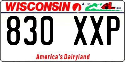 WI license plate 830XXP