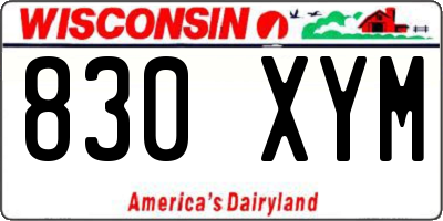 WI license plate 830XYM