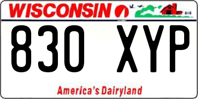 WI license plate 830XYP