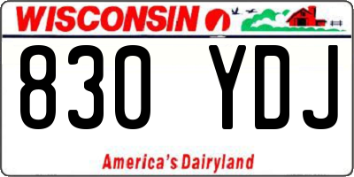 WI license plate 830YDJ