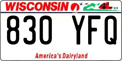WI license plate 830YFQ