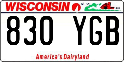 WI license plate 830YGB