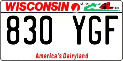 WI license plate 830YGF