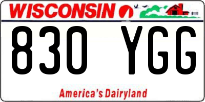 WI license plate 830YGG