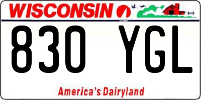 WI license plate 830YGL