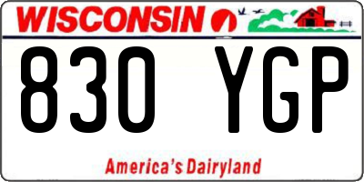 WI license plate 830YGP