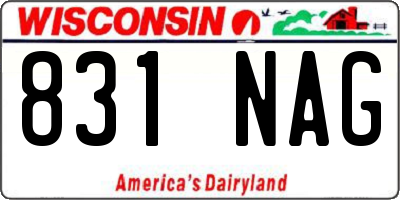 WI license plate 831NAG