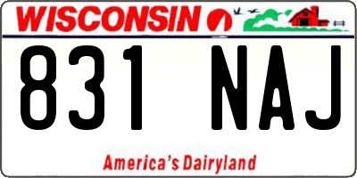 WI license plate 831NAJ