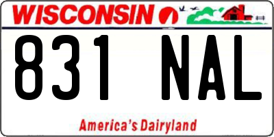 WI license plate 831NAL