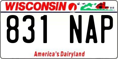 WI license plate 831NAP