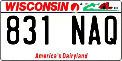 WI license plate 831NAQ