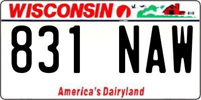 WI license plate 831NAW