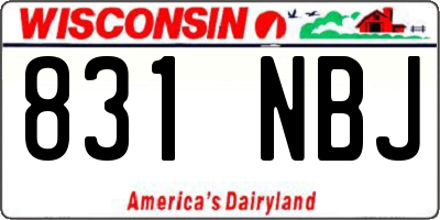 WI license plate 831NBJ