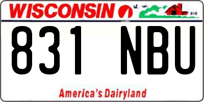 WI license plate 831NBU