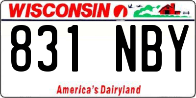 WI license plate 831NBY