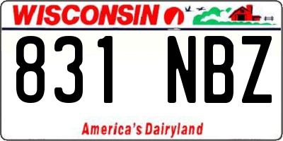 WI license plate 831NBZ
