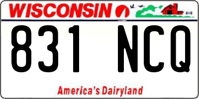 WI license plate 831NCQ