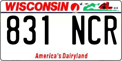 WI license plate 831NCR