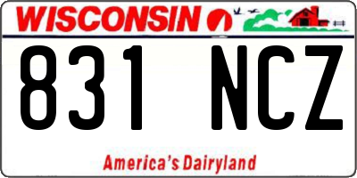 WI license plate 831NCZ
