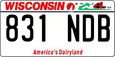 WI license plate 831NDB