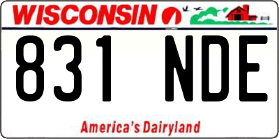 WI license plate 831NDE