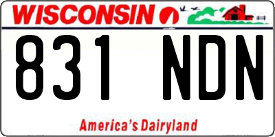 WI license plate 831NDN