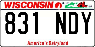 WI license plate 831NDY